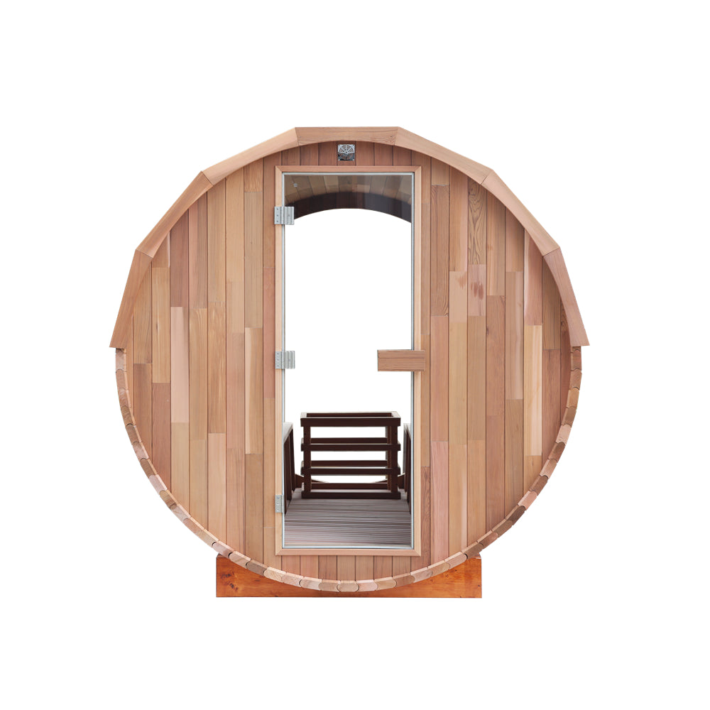 Luxury Barrel Sauna | Premium Outdoor Cedar Sauna with Complete Accessories