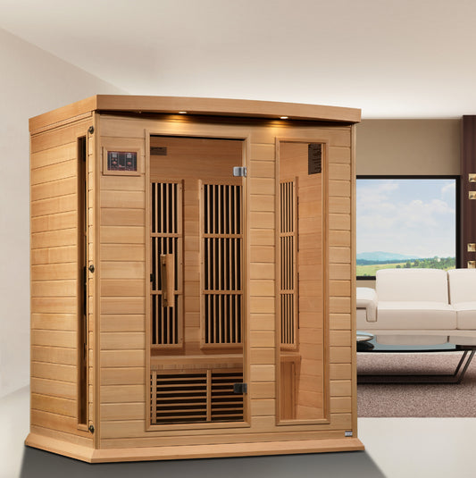 Golden Designs Maxxus 3 Person Near Zero EMF Infrared Sauna – MX-K306-01-ZF