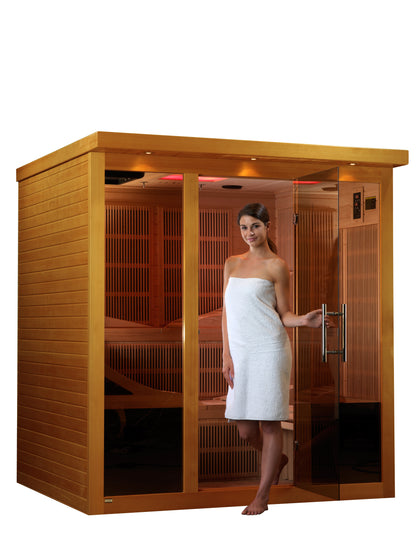 Golden Designs 6 Person Ultra Low EMF Infrared Sauna   GDI-6996-01  Elite