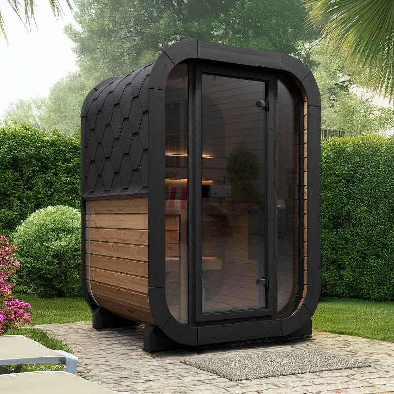 SaunaLife Model CL3G 2 Person Cube-Series Outdoor Sauna Kit