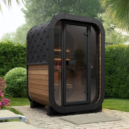 SaunaLife Model CL3G 2 Person Cube-Series Outdoor Sauna Kit
