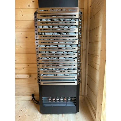 Saunum AIR 10 9.6kW Air Series WiFi Sauna Heater Package - Stainless Steel Open Basket Climate Equalizing Sauna Heater